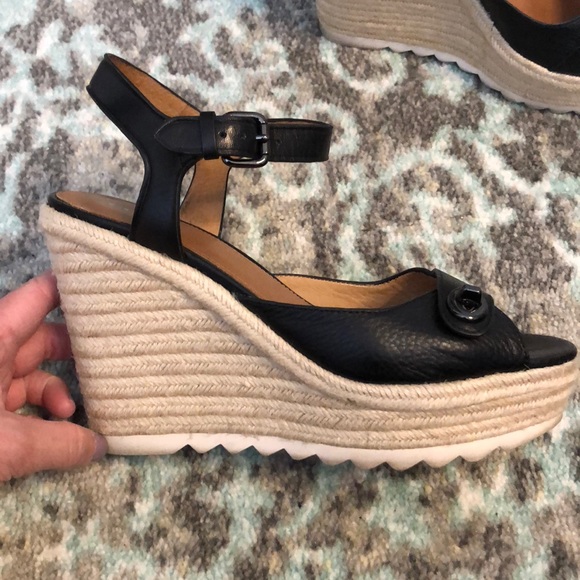 COACH Wedge Sandals with turnlock top - Picture 2 of 4